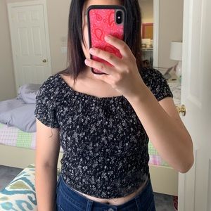 Black and white crop top
